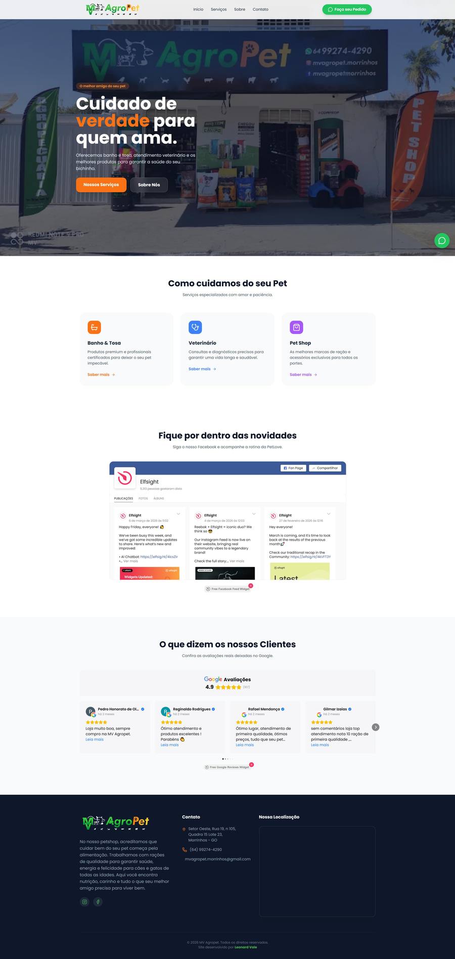 Site para PetShop